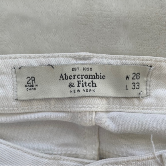 Abercrombie & Fitch White Jeans 26 regular - Picture 2 of 5